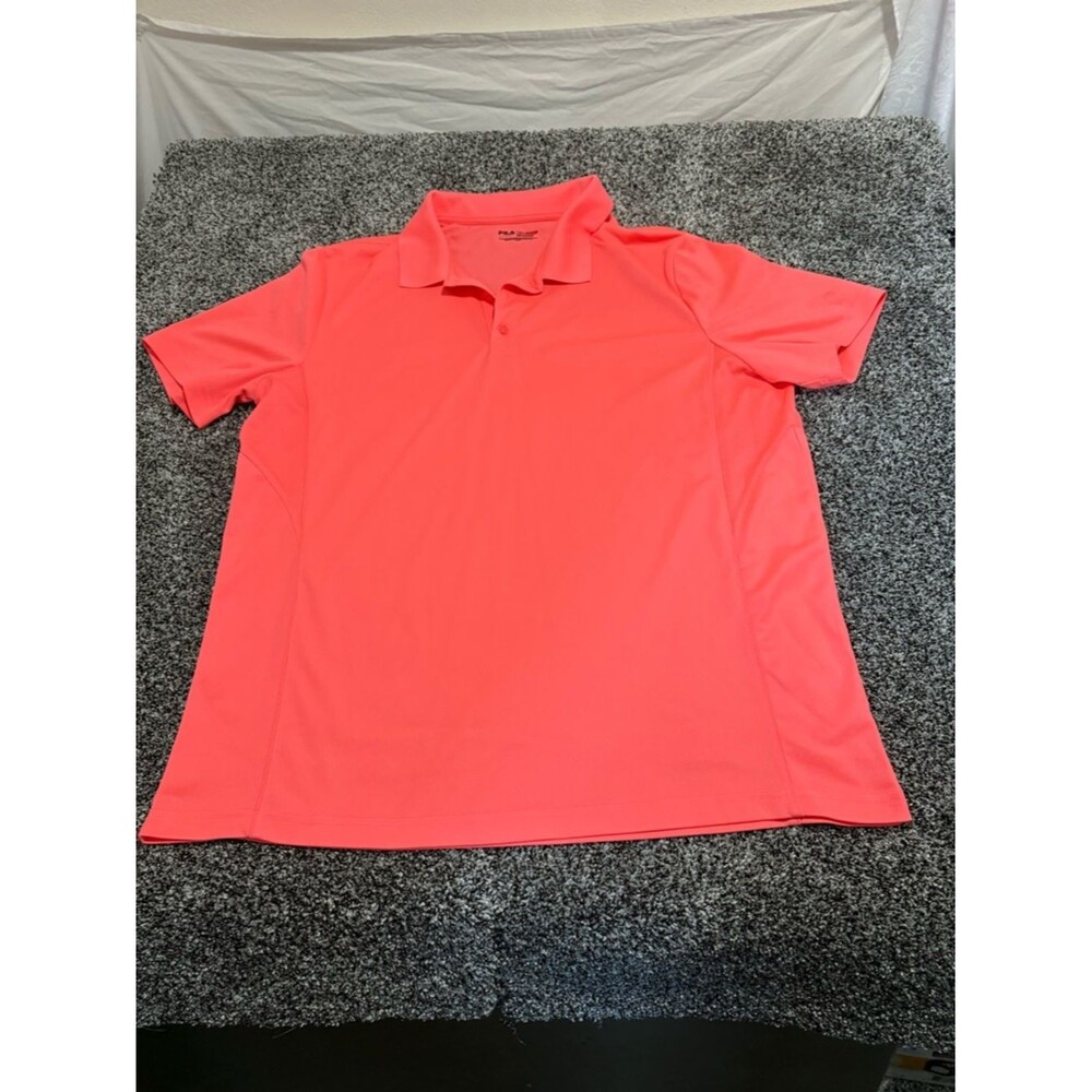 Fila Men's pink Polo Shirt - Breathable Performance Tee size xxl